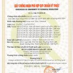 Giấy chứng nhận Dây điện bọc mềm PVC