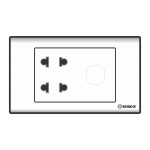 Ổ cắm đôi 2 chấu + 1 lỗ S18U2X