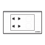 Ổ cắm đôi 2 chấu + 2 lỗ S18U2XX