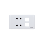 Ổ cắm đôi 2 chấu + 2 lỗ S1982XX (S1982XXV)