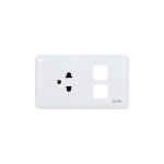 Ổ cắm đơn 3 chấu + 2 lỗ S198EXX (S198EXXV)