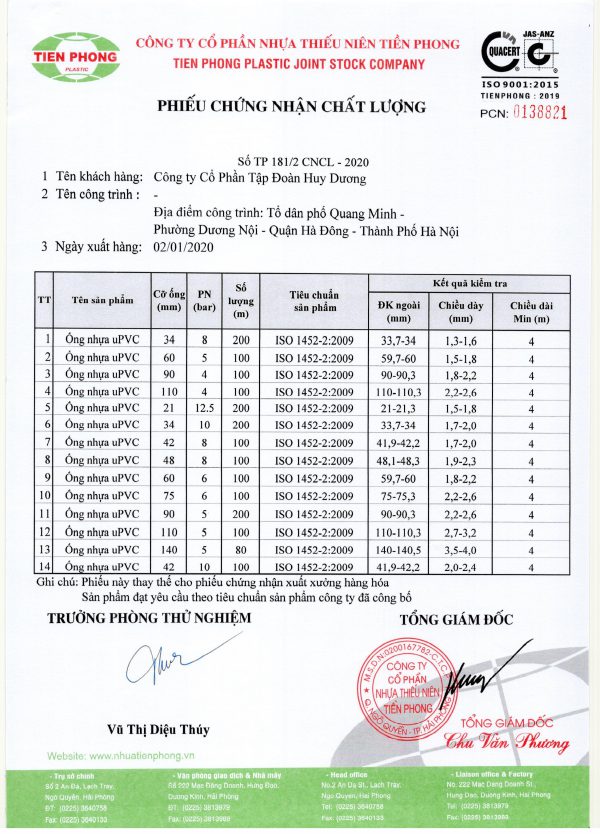 GCN Ống uPVC Tiền Phong 2 - Hình ảnh 2
