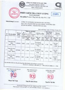 Chứng chỉ Ống cứng SP